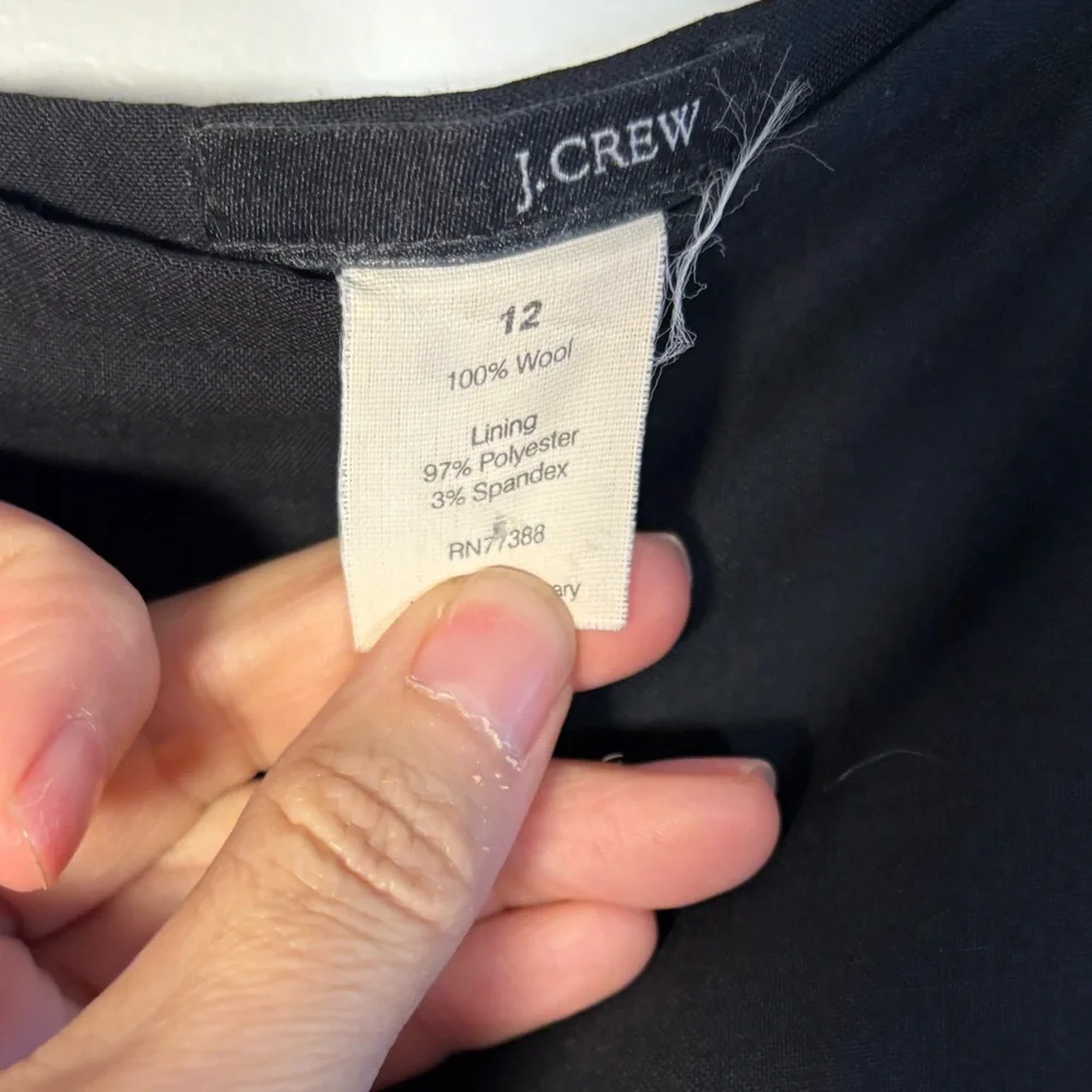 J. Crew Black Classic Pencil Skirt